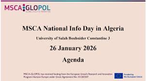 Marie Skłodowska-Curie Actions (MSCA) National Infoday Algeria, 26 janvier 2026